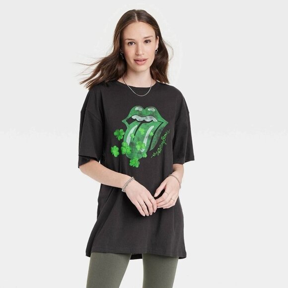 tgt Tops - Small / Medium - Womens The Rolling Stones St Patricks Day Short Sleeve Shirt